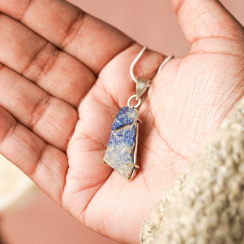 Sterling Silver Lapis lazuli Crystal Pendant