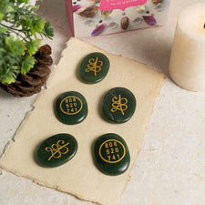 Green Aventurine Zibu Symbol Coin