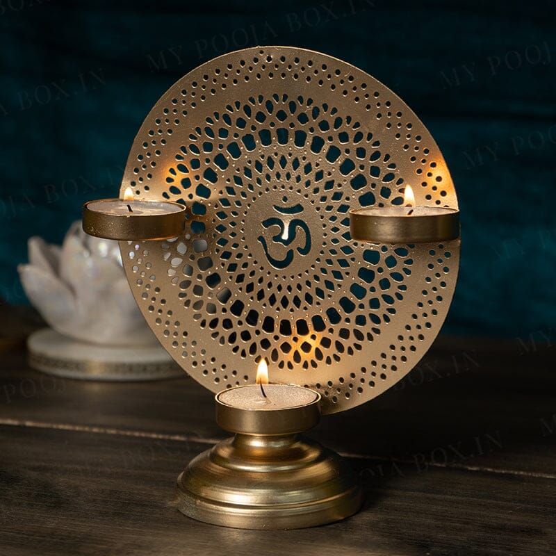 Decorative Om T-light Holder