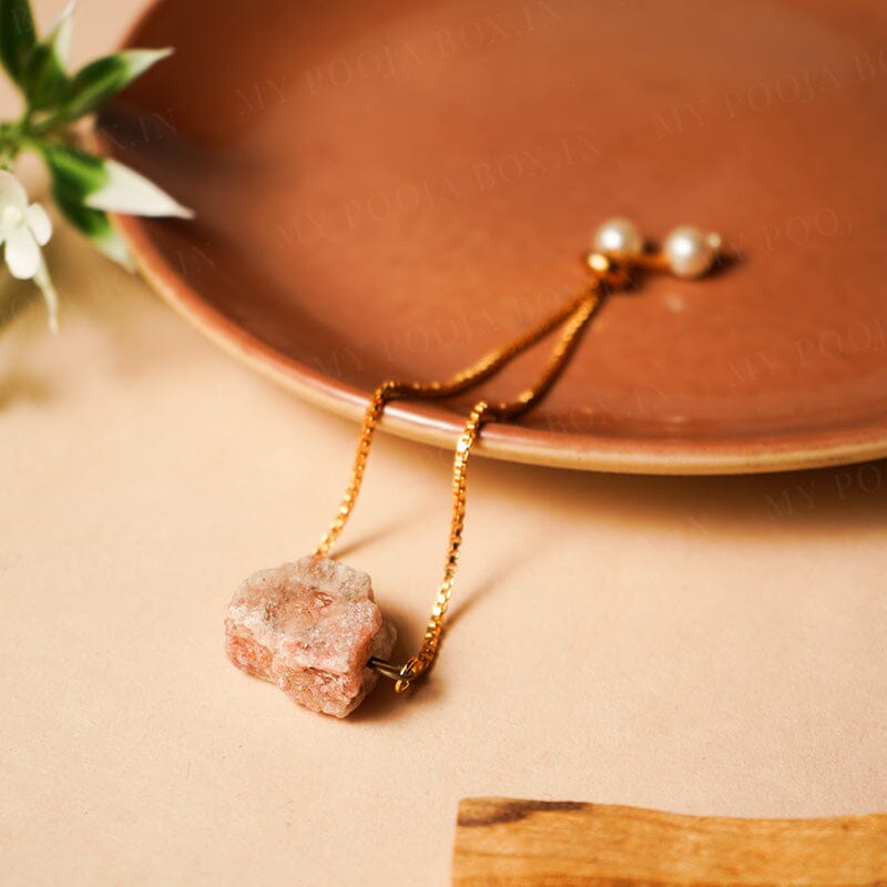 Sunstone Natural Crystal Bracelet