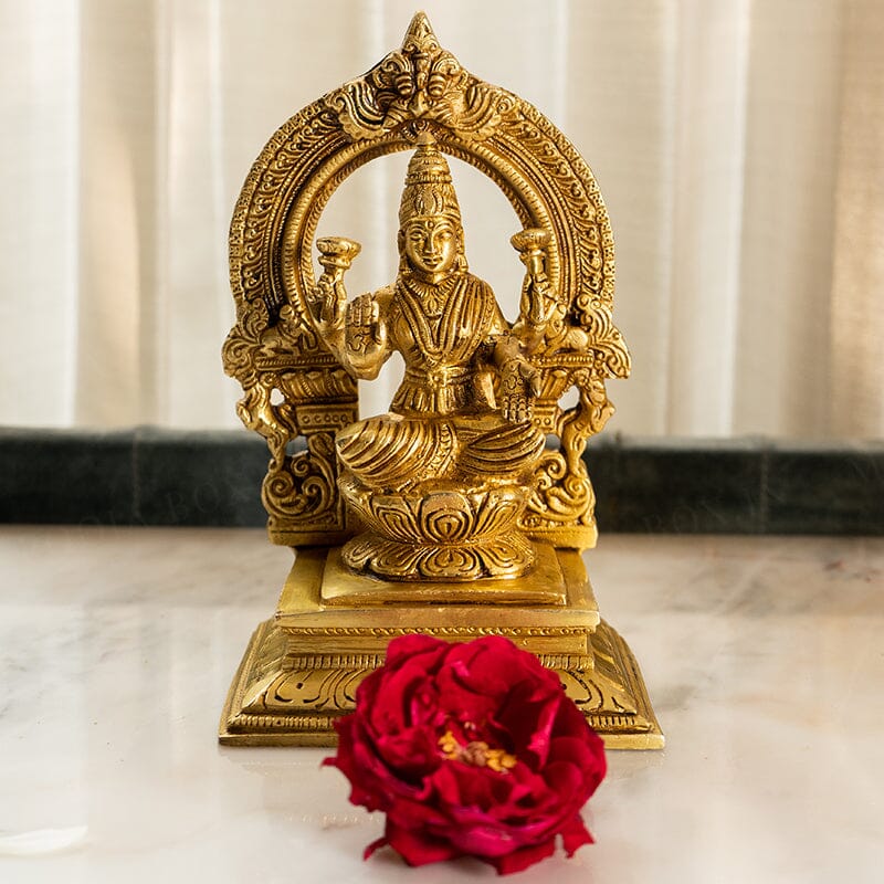 Brass Laxmi Ganesh Saraswati With Singhasan