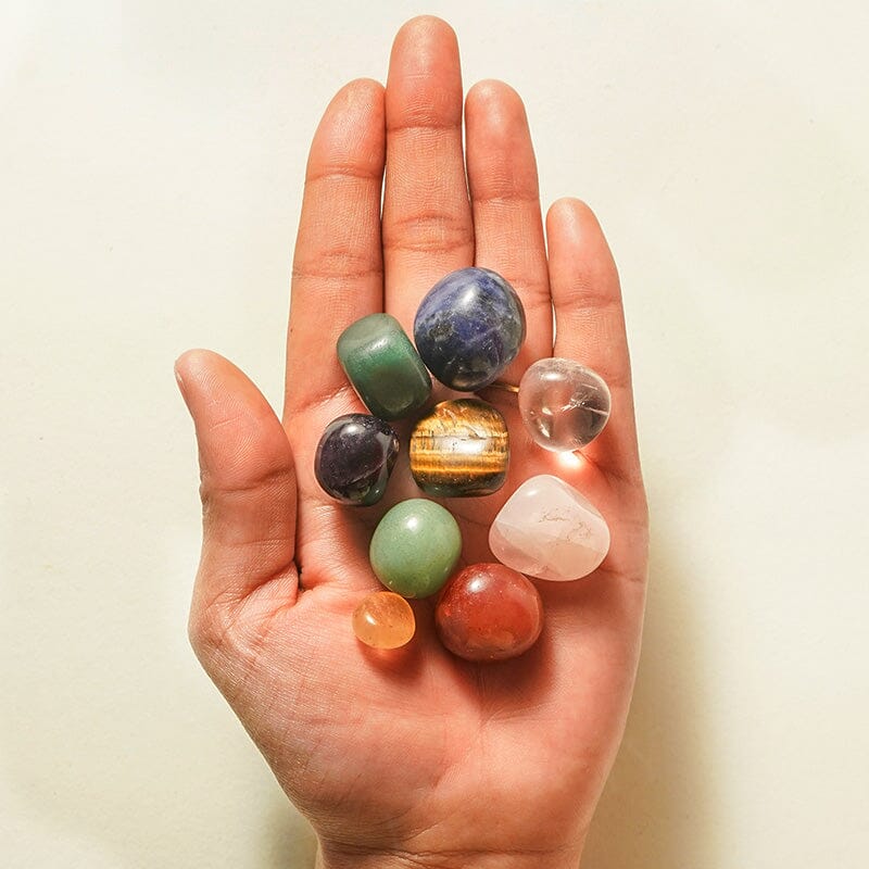 9 Powerful Healing Crystals Tumble Stone Set