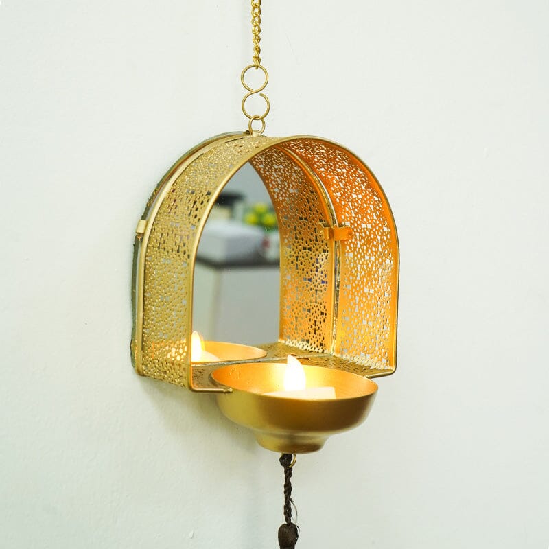 Mirror Wall Decor Hanging T-light Holder