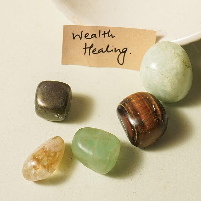Wealth Crystal Healing Tumble Stone Set