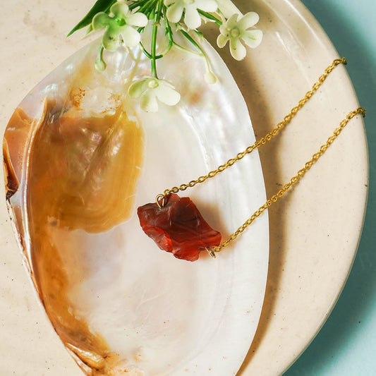 Carnelian Natural Crystal Necklace