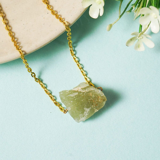 Green Aventurine Natural Crystal Necklace