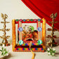Elegant Red and Gold Krishan Jhula