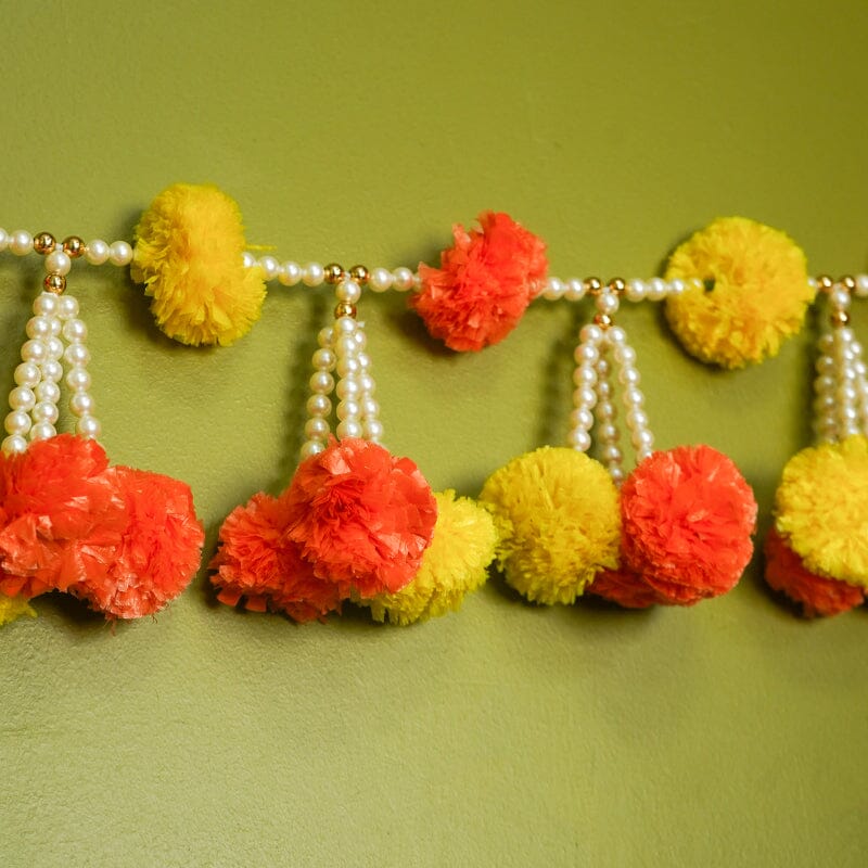 Orange And Yellow Marigold Door Hanging Toran/Bandhanwar