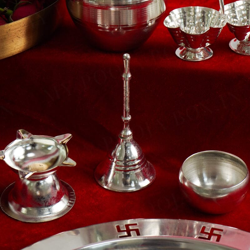 Exclusive Silver Pooja Thali Set