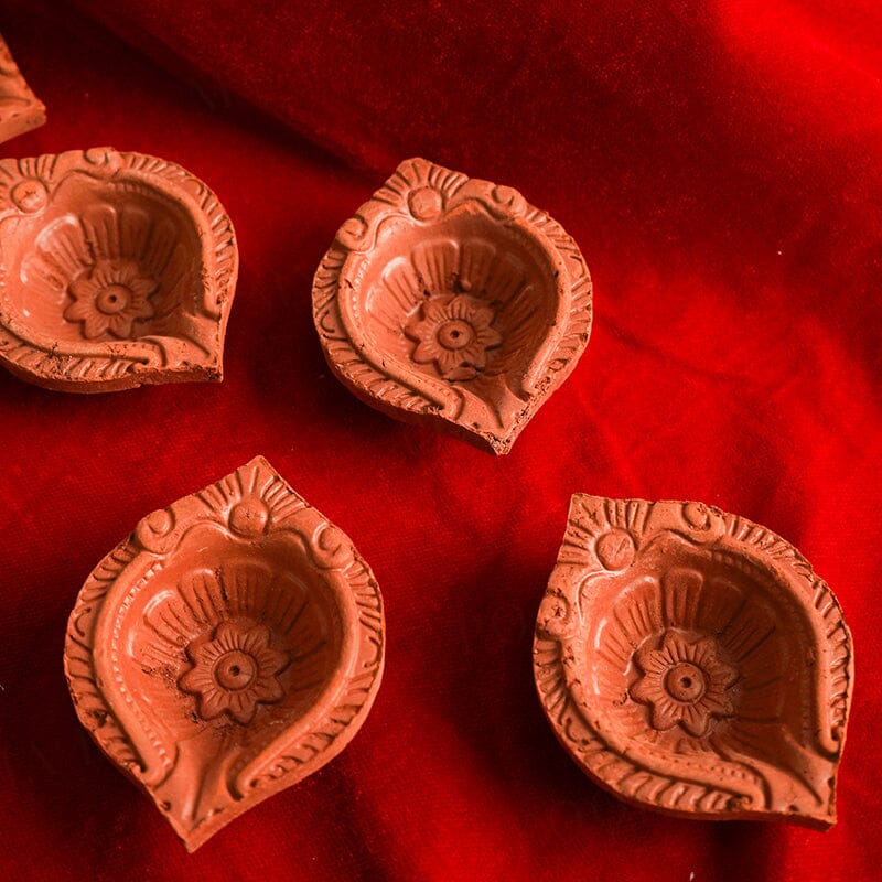 PetalGlow Mitti Diya (Set of 9)