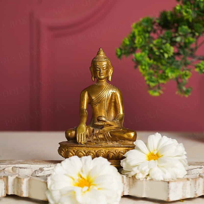 Beautiful Brass Buddha Murti