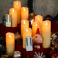 Flameless LED T-Light Pillar Candles With Remote (Set of 9)