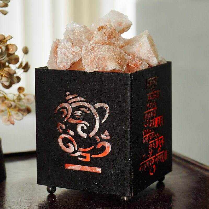 Ganehs Mantra Handcrafted Himalayan Salt Lamp