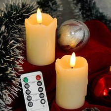 Dripping Real Wax LED Candles With Remote (Set of 2)