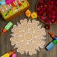 DIY Diya Pattern Rangoli Design Stencil 12"