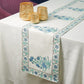 Neelam Blue Floral Block Print Cotton Table Runner
