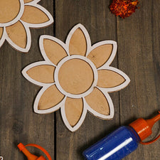 Flower Pattern Rangoli Design Stencil 4