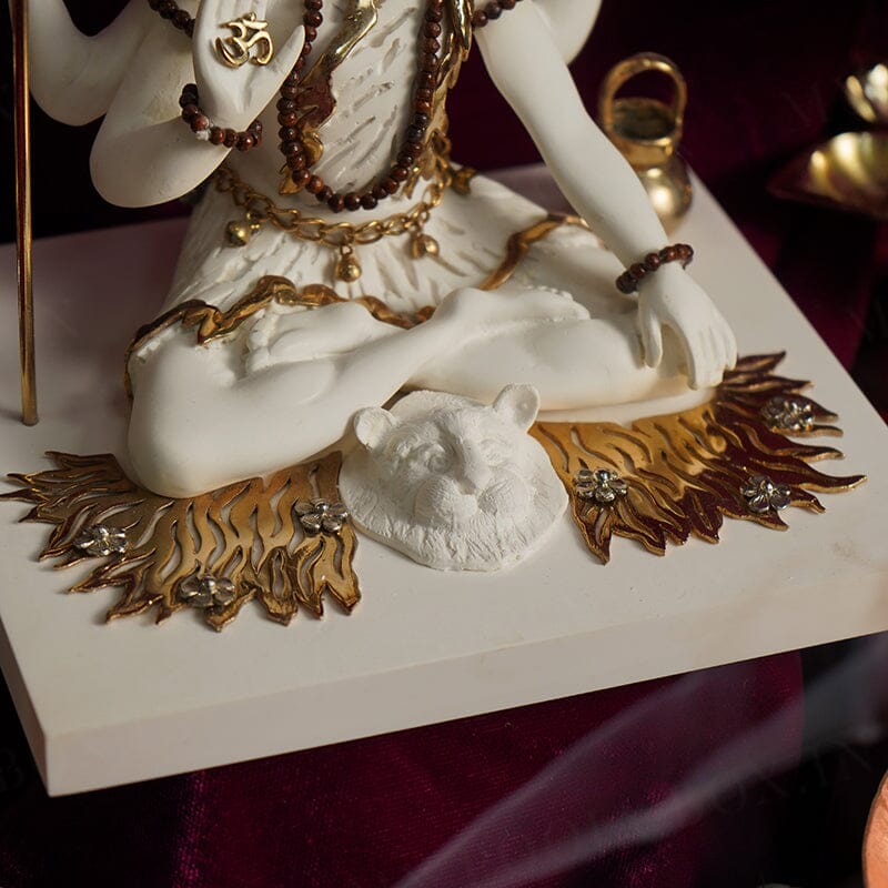 Gold Plated Supreme Lord Shiva Marble Idol