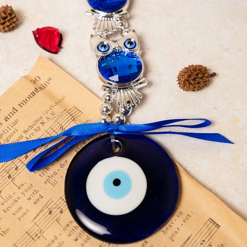 Turkish Evil Eye & Owl Protection Wall Hanging Amulet