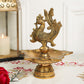 Antique Brass Peacock Oil Lamp Diya