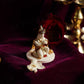 Mighty Lord Hanuman Gold Plated Marble Idol (Small)