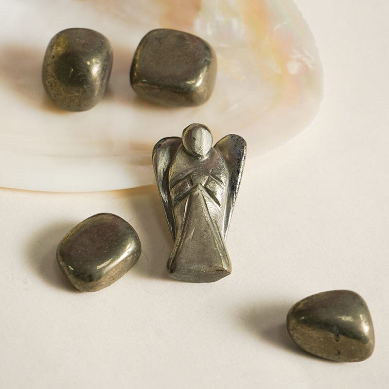 Pyrite Crystal Guardian Angel