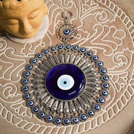 Fancy Glass Turkish Evil Eye Wall Hanging Protection Amulet