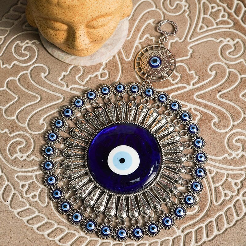 Fancy Glass Turkish Evil Eye Wall Hanging Protection Amulet