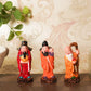 Colourful Feng Shui Fuk Luk Sau Clay Statue
