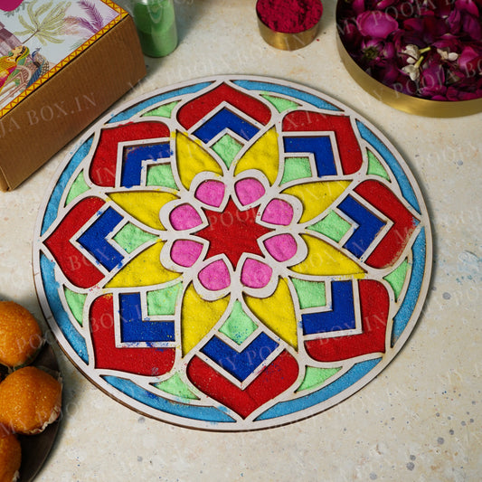 DIY Flower Pattern Rangoli Design Stencil 12