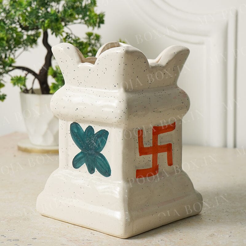 Handcrafted Ceramic Pooja Tulsi Pot