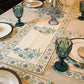 Neelam Blue Floral Block Print Cotton Table Runner