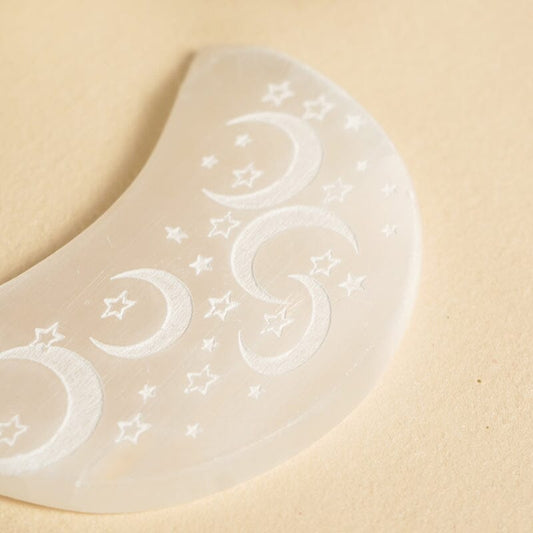 Selenite Crescent Moon