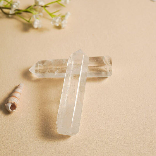 Clear Quartz Tower/Pencil (Set of 2) | The Universal Crystal