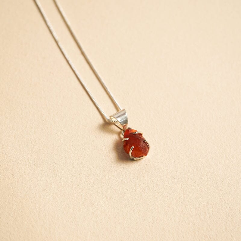 Sterling Silver Carnelian Crystal Pendant
