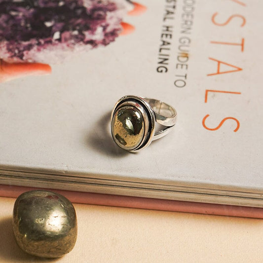 Pyrite Healing Crystal Ring