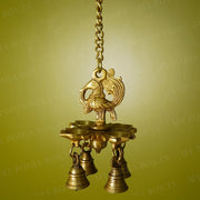 Handcrafted Brass Peacock Hanging Diya
