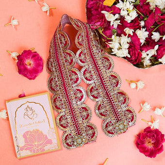 Traditional Royal Pink Patka/Dupatta - 55cm