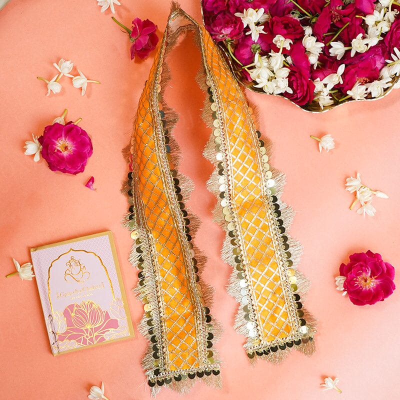 80CM Elegant Royal Yellow Patka/Dupatta
