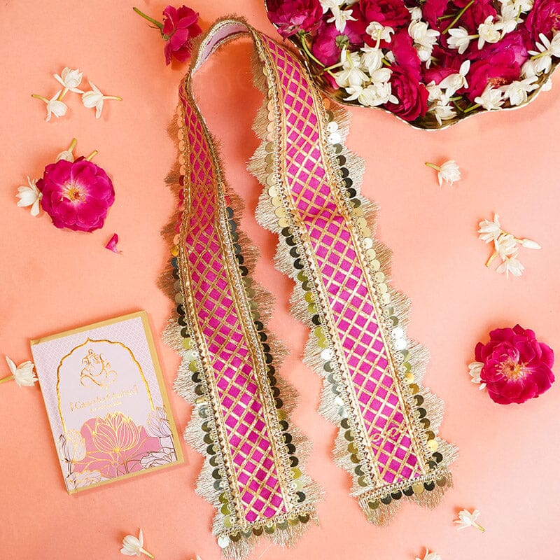 80CM Elegant Royal Pink Patka/Dupatta