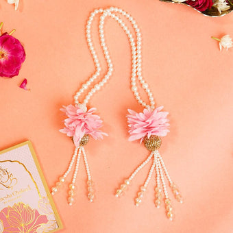 Elegant Blossom Floral Pearl Patka - 55cm