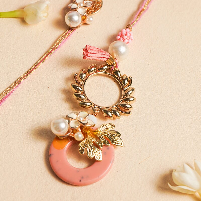 Floral Pink Bhaiya Bhabhi Set