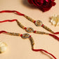 Auspicious "OM" Beaded Rakhi (Set of 3)