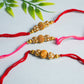 Chic Handcrafted Stone Beaded Rakhi Set of 3