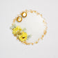 Yellow Fleur Resin Roli Pooja Thali 6"