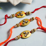 Oval Shaped Rakhi (Set Of 3)