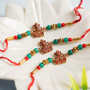 Lord Ganpati Auspicious Rakhi (Set of 3)