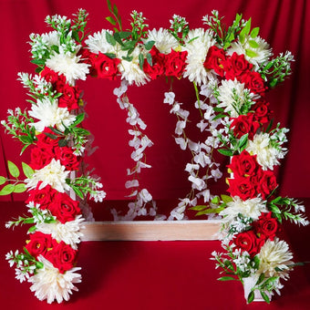 Artificial Red Flowers Phool Darbaar / Backdrop