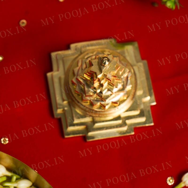 Brass Shri Meru Yantra for Luck and Prosperity