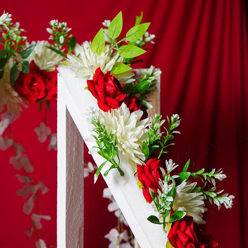 Artificial Red Flowers Phool Darbaar / Backdrop